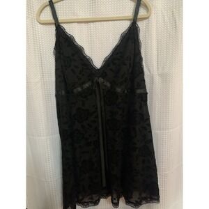 Bloomchic Women 22-24 Black Short Nightie